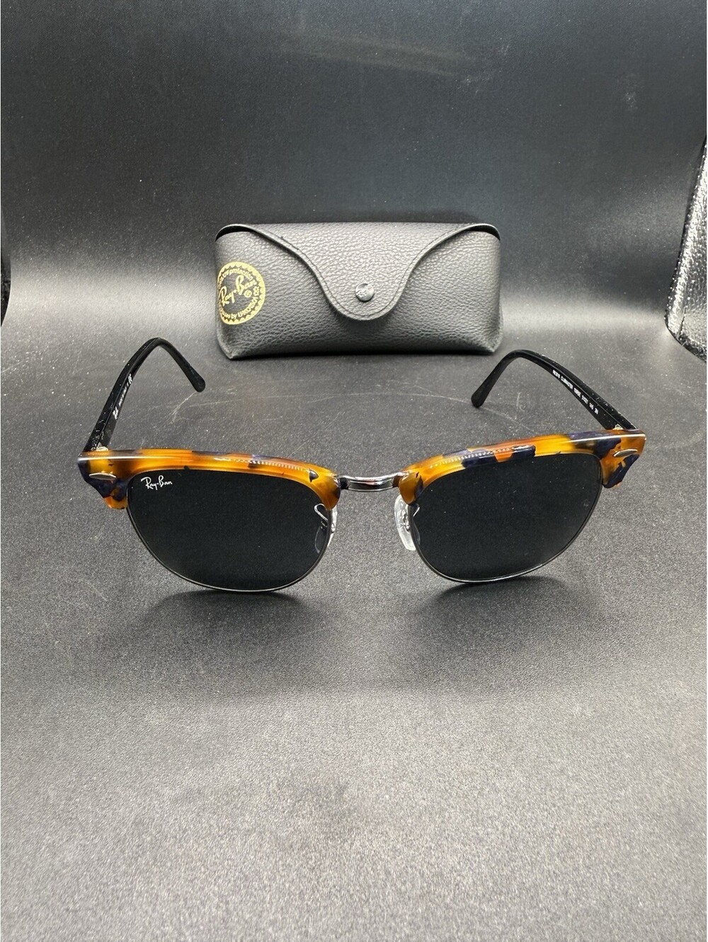 Ray-Ban Women’s Clubmaster Fleck Blue Tortoise Blue RB3016 51-21-145